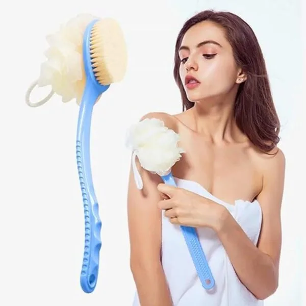 2-in-1 Bath Brush & Loofah – Deep Clean & Exfoliate