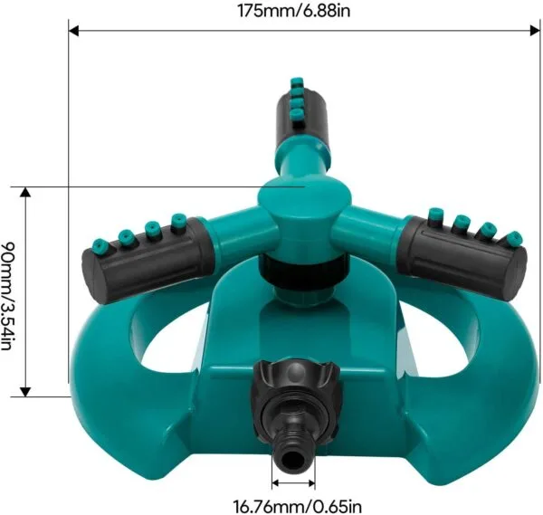 360° Adjustable Garden Sprinkler – Large Area Coverage