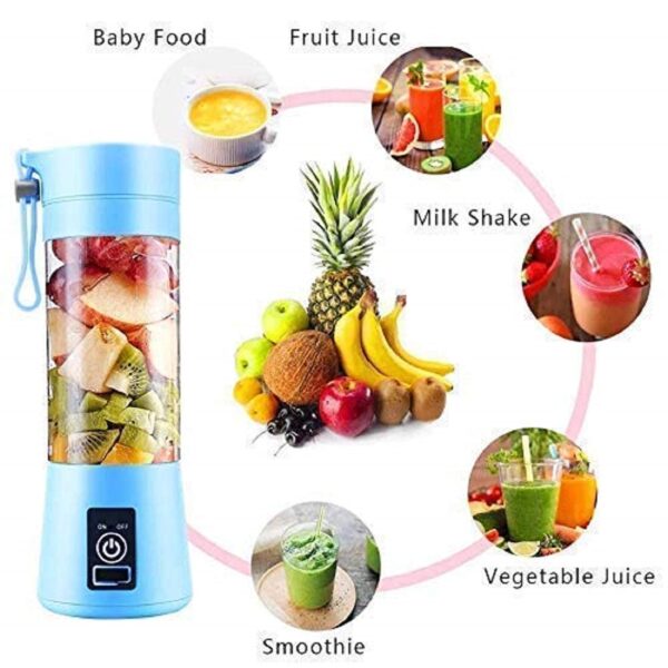 Portable 6-Blade Electric Juicer Blender