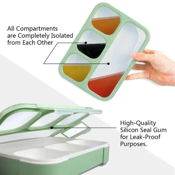 Leak-Proof 4-Compartment Lunch Box