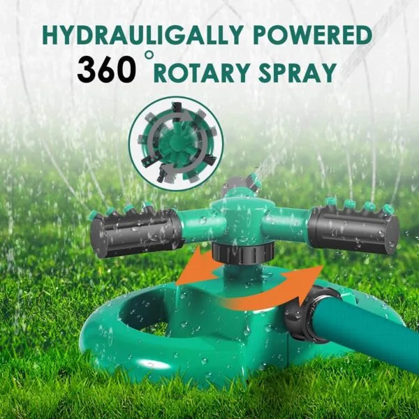 360° Adjustable Garden Sprinkler – Large Area Coverage