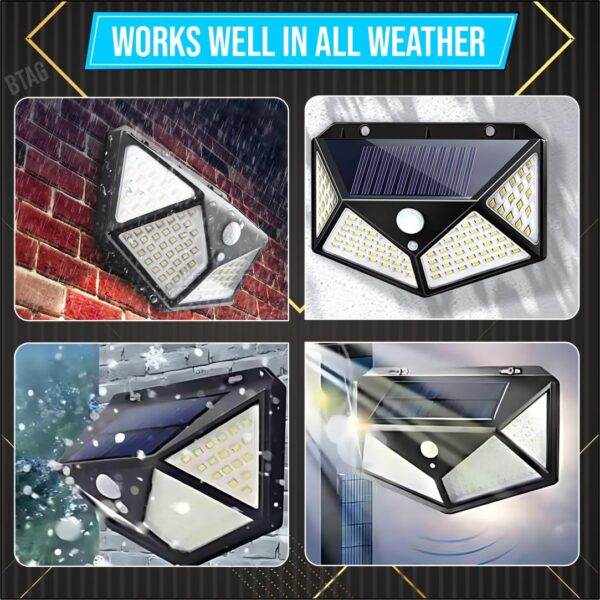 100-LED Outdoor Solar Motion Sensor Lights – Wireless, Waterproof, and Energy-Efficient