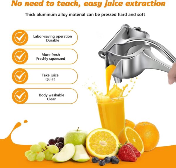 Primexa Heavy-Duty Hand Juicer – Manual Fruit Press for Fresh Juice