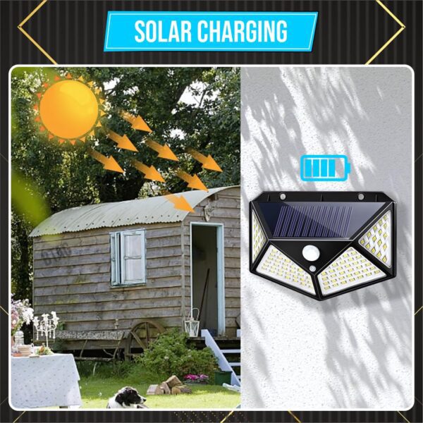 100-LED Outdoor Solar Motion Sensor Lights – Wireless, Waterproof, and Energy-Efficient